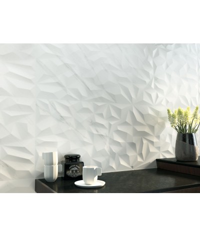 SPACE TASOS earthenware 40 X 120 cm with satin white marble e