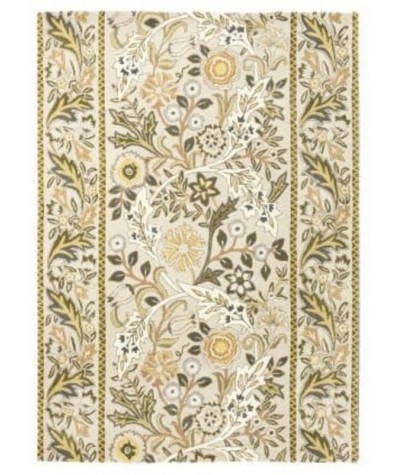 Wilhelmina Linen Mustard Indoor Decorative Floor Mat