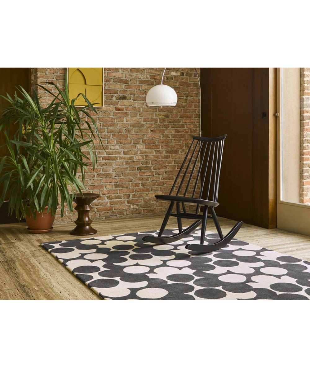 Tapis de sol décoratif intérieur Puzzle Flower slate