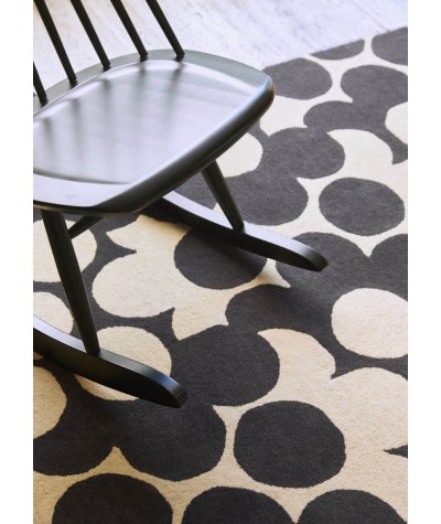 Tapis de sol décoratif intérieur Puzzle Flower slate