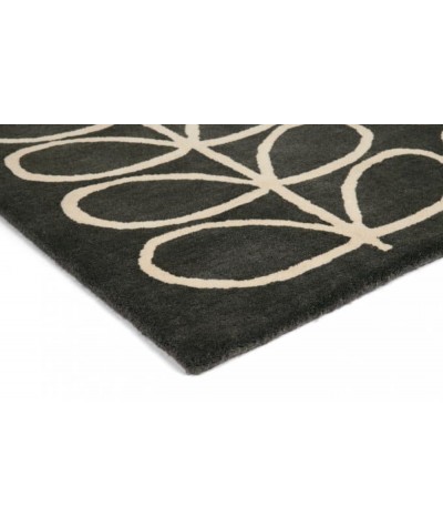 Interior decorative rug Linear Stem slate