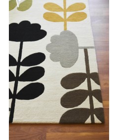 Decorative interior rug Cut Stem multi