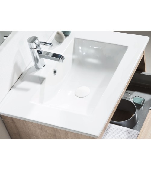 CERES 60 cm ceramic single basin countertop