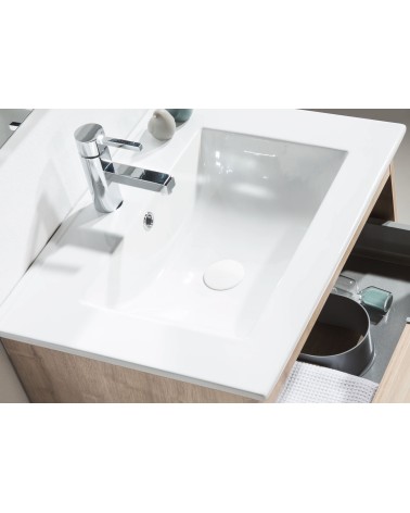 CERES 60 cm ceramic single basin countertop