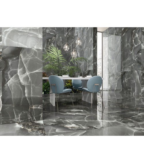 Floor tiles & wall AGATE DARK 60X120 cm aspect marble pulido