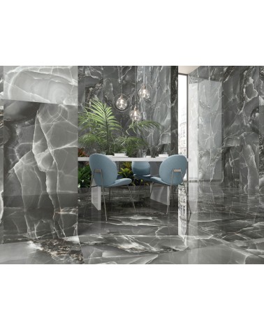 Floor tiles & wall AGATE DARK 60X120 cm aspect marble pulido