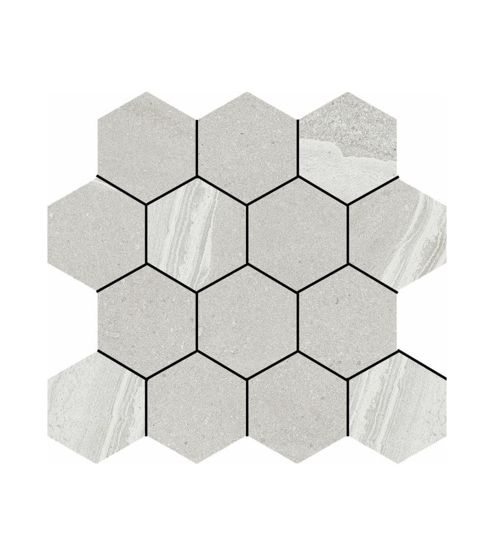 Mosaïque HEXA CUTSTONE 29X27 cm aspect pierre