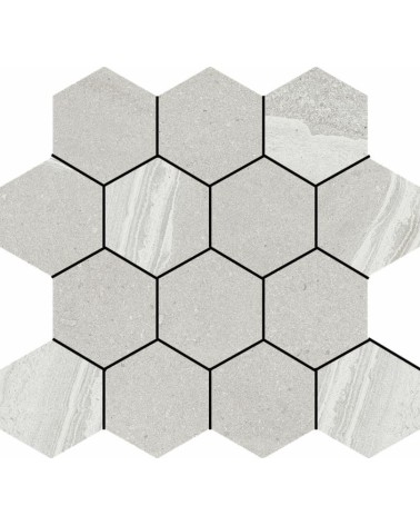 Mosaïque HEXA CUTSTONE 29X27 cm aspect pierre