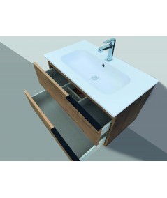 Single washbasin cabinet box CELTIC 60 cm lacquered finish