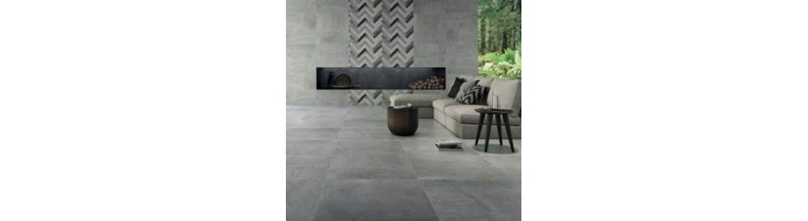 Concrete effect wall tiles