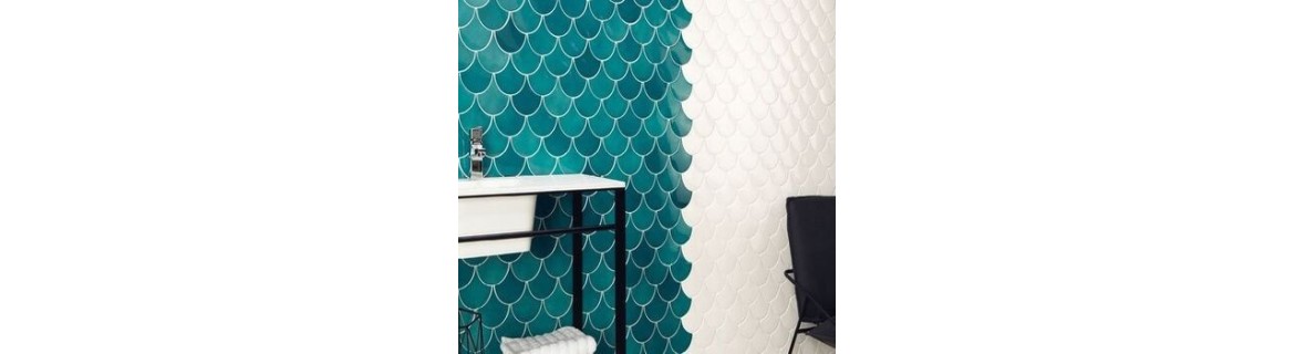 Geometric wall tiles