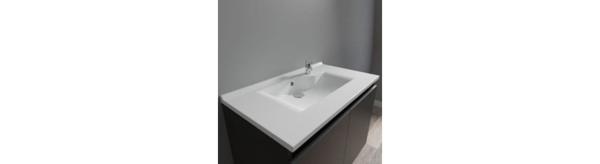 Recessed washbasin plan